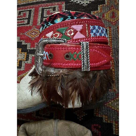 Upsicled cowboy boots boho bohemian booties feather reworked sz 8 free people - Picture 5 of 16